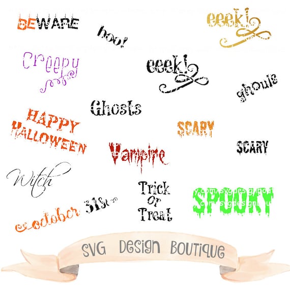 Download Halloween SVG Bundle Halloween Font Vinyl cutting file