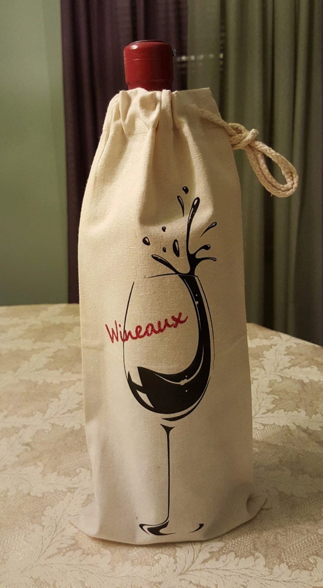 Wine Tote Bag Wine Gift Bag Personalized Wine Bag