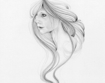 Wife Photo Gift Custom Portrait Hand Drawn Art Drawing Illustration of Your Wife from a Photo Personalized Drawing Wife Gift Made to Order