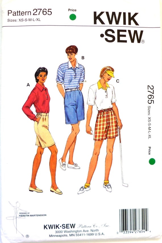 Kwik Sew 2765 UNCUT women's golf wear sewing pattern