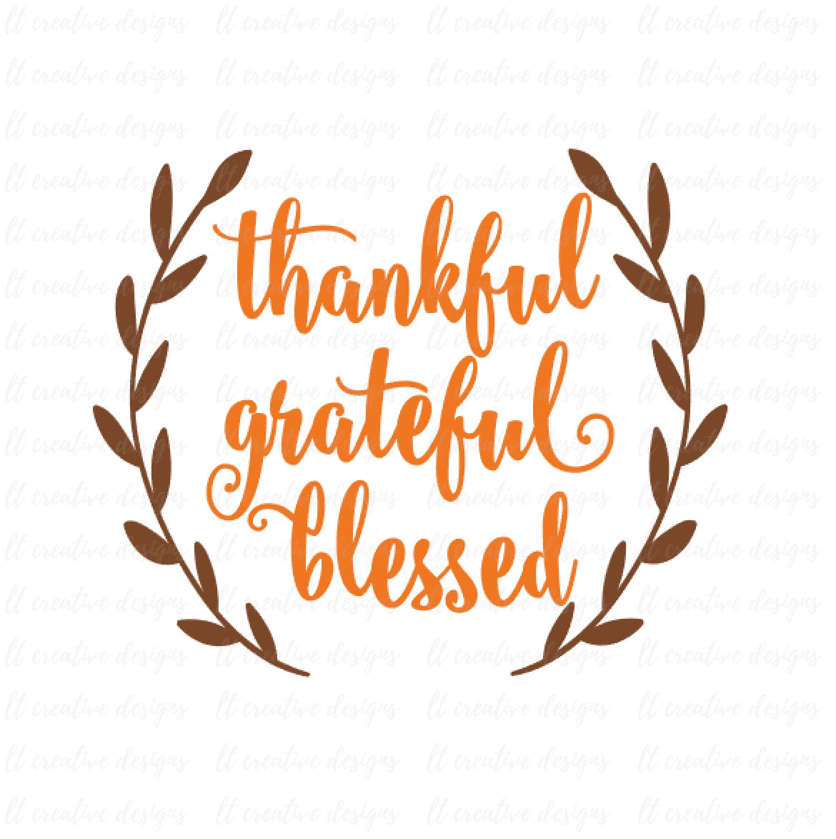 Download Thankful Grateful Blessed SVG Fall SVG Autumn SVG