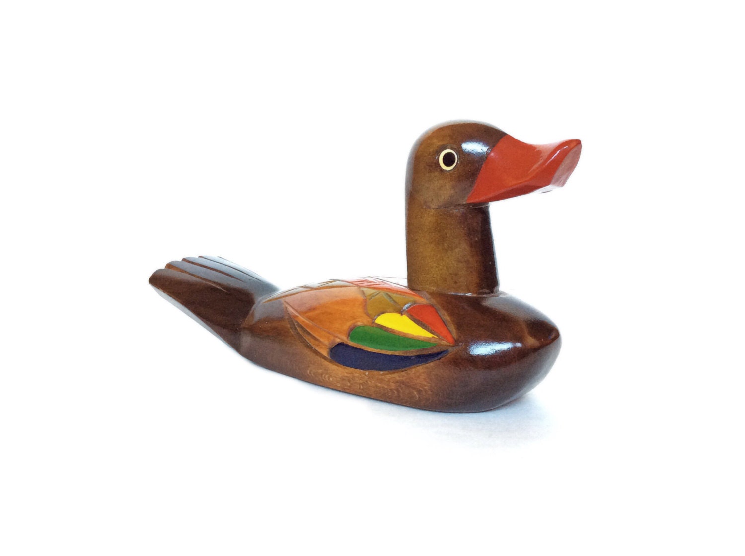 CYBER MONDAY Vintage Carved Wooden Duck Wood Duck Decoy Home Decor   Il Fullxfull.967356396 A2qe 