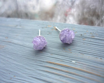 Everyday earrings Amethyst earrings Stone stud earrings Small studs Amethyst stud earrings Silver studs Amethyst stone studs Small earrings