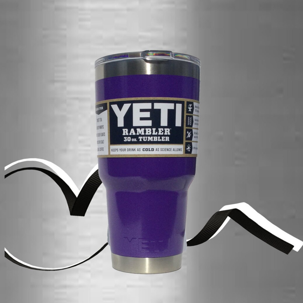 Powder coated Purple YETI 30 oz Rambler tumbler with by Kappstudio
