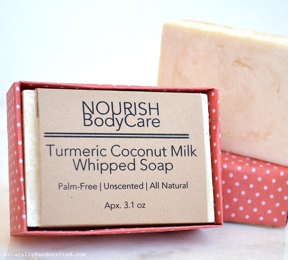 Herbal Soap Unscented Soap Vegan Soap Turmeric by NourishBodyCare