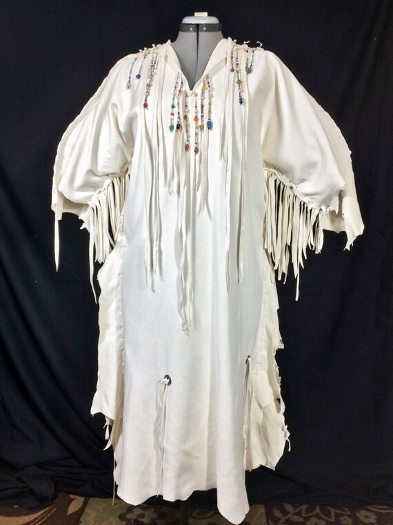 Deerskin Leather Wedding Dress Native American by SpottedEagleArt