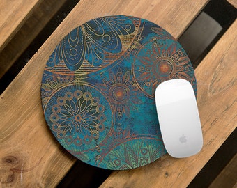 Mandala Mouse Pad Boho Mouse Mat Bohemian Electronics Pads Gift For Teacher MousePad Office Desk Decor Gift for Friend Office Accessories