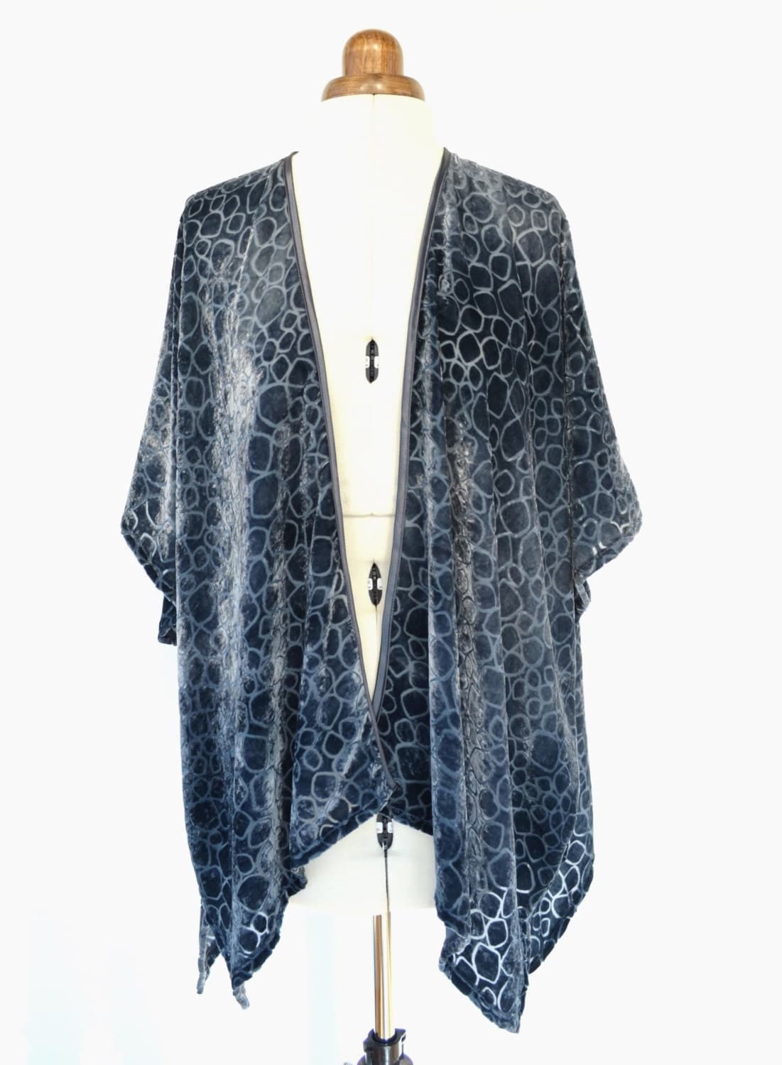 Velvet Kimono Jacket Silk Velvet Kimono Burnout Devore