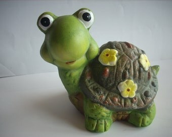 Little Ceramic Turtle For Decoration,Ceramic Turtle Garden Sculpture,Turtle for Home or Garden Decoration,Outdoor Decor, Garden Sculpture