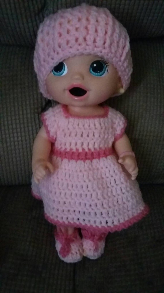 Crochet Baby Alive Doll Dress Outfit.