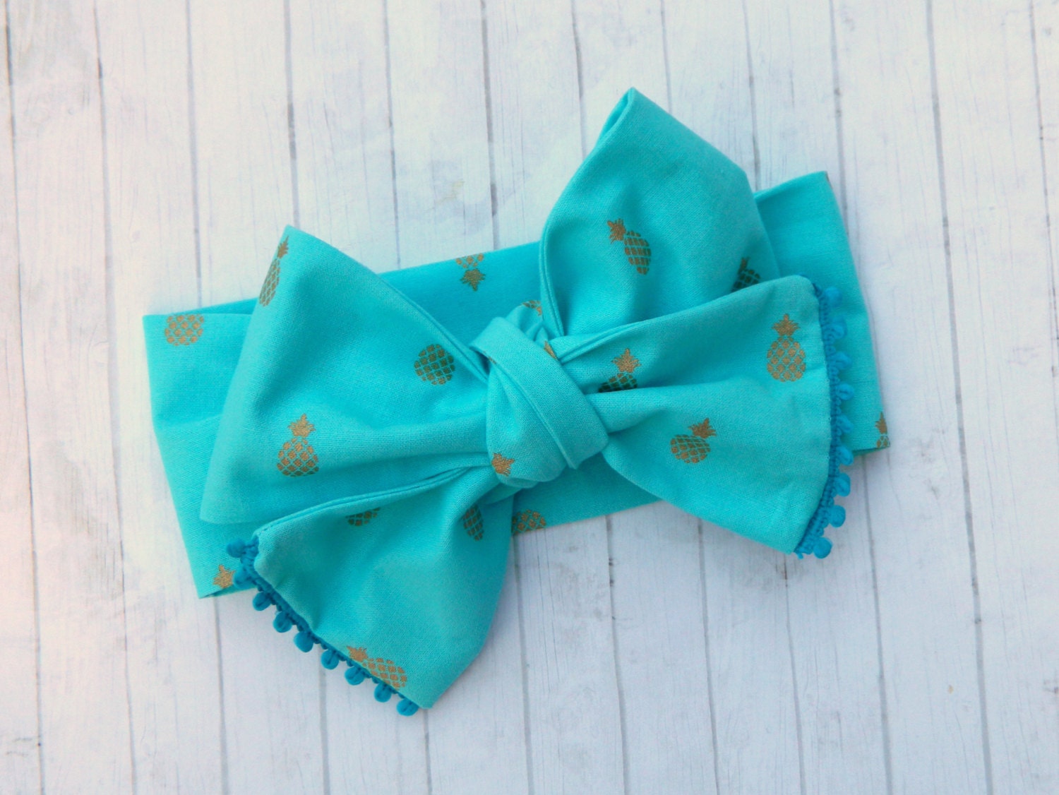 Pineapples Headband Baby Bow Baby Turban by PoshPelicanCo