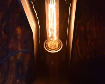 Industrial night table lamp