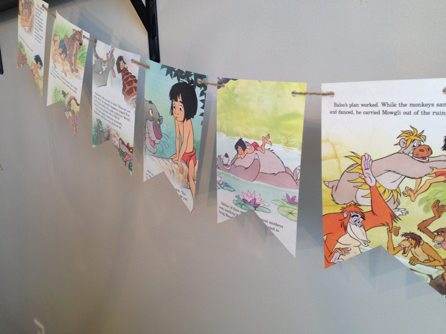 THE JUNGLE BOOK banner bunting garland party decoration