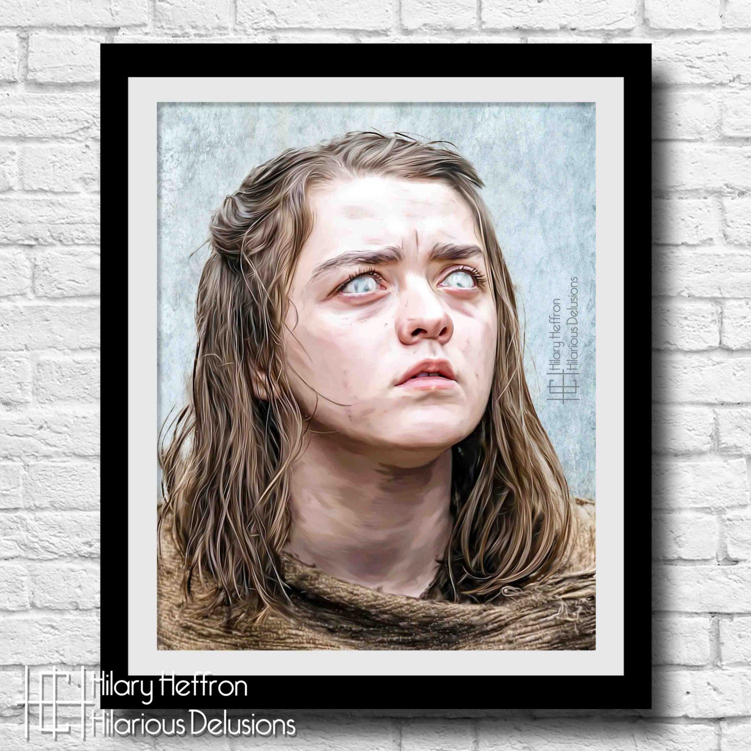 Arya Stark Portrait Digital Painting Print Game of Thrones