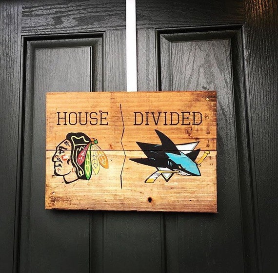 Rustic House Divided hand painted Reclaimed Pallet Wood sign