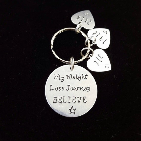 weight loss keychain weight watchers diary by EleganceAndMemories