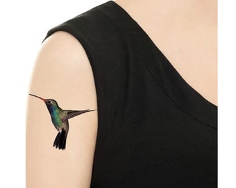 Temporary Tattoo - Hummingbird