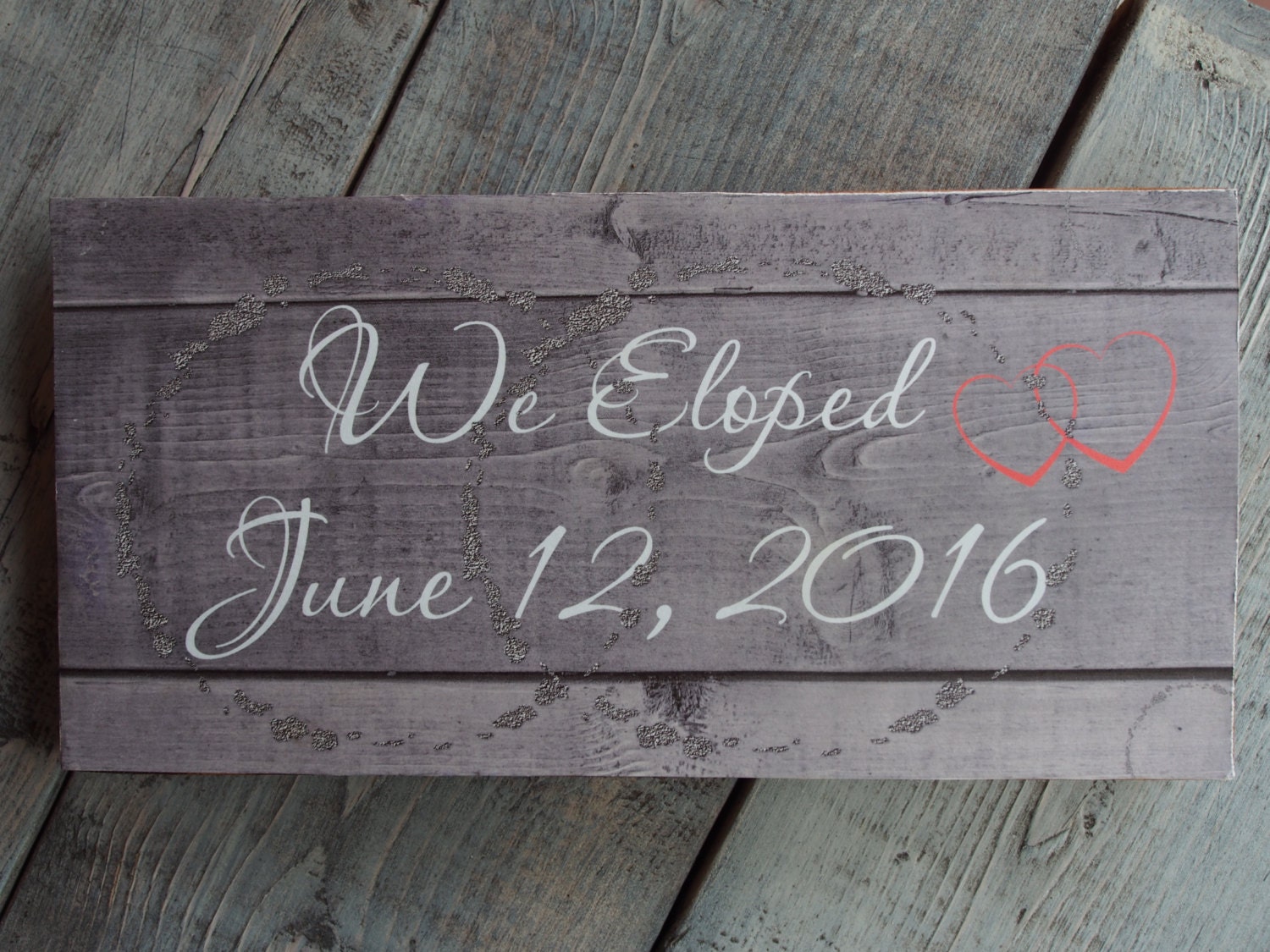 We eloped sign wedding sign rustic eloped sign by signpropshop