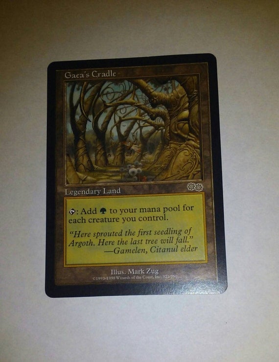 MtG Handmade Play Card: Gaea's Cradle by Jazziesjeweles on Etsy