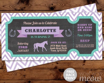 Horse ticket | Etsy