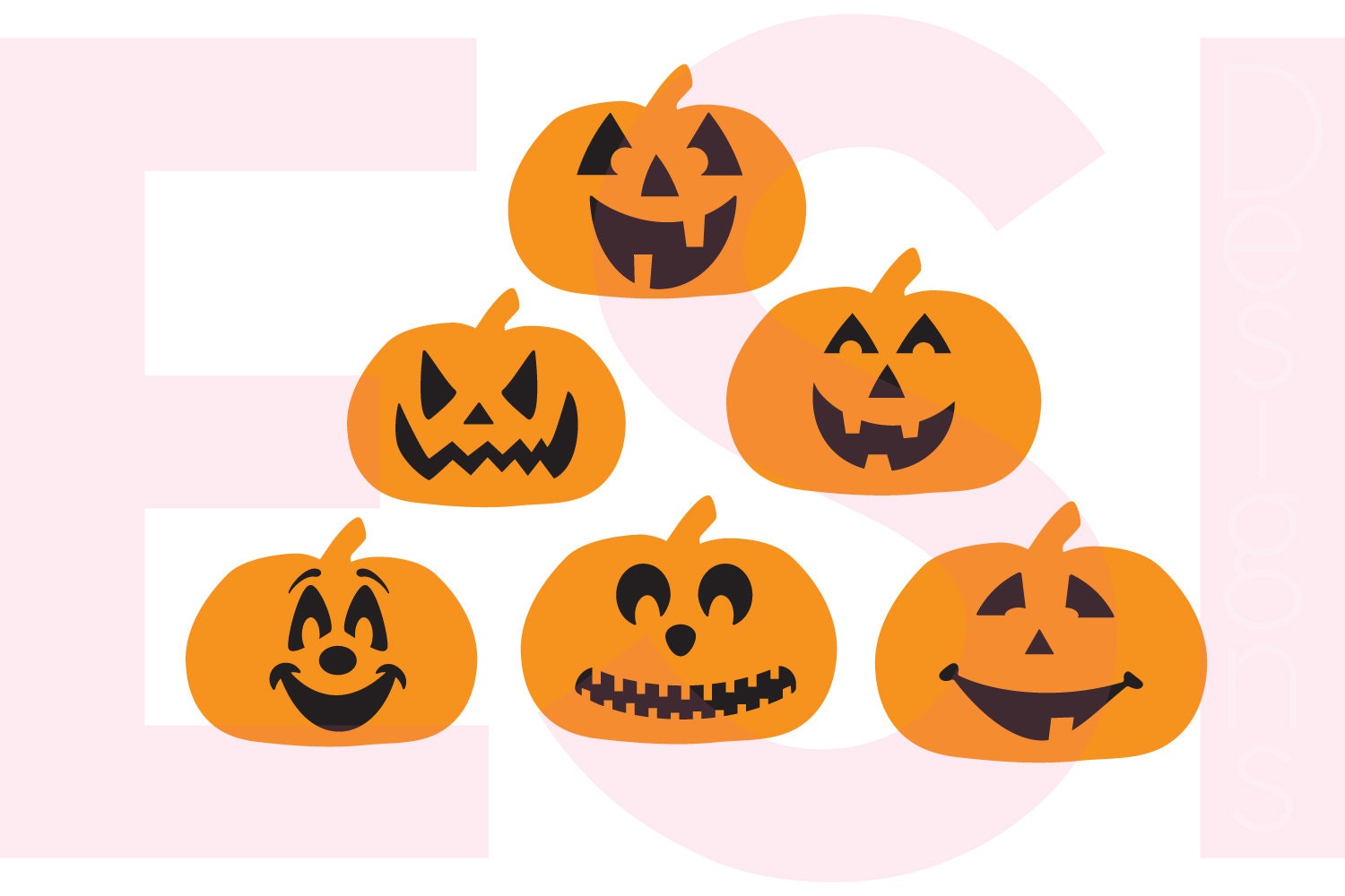 Download Jack 'O' Lantern svg Pumpkin faces svg Halloween svg