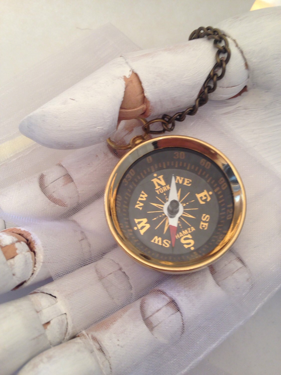 Groom wedding gift . Working compass key chain. For our