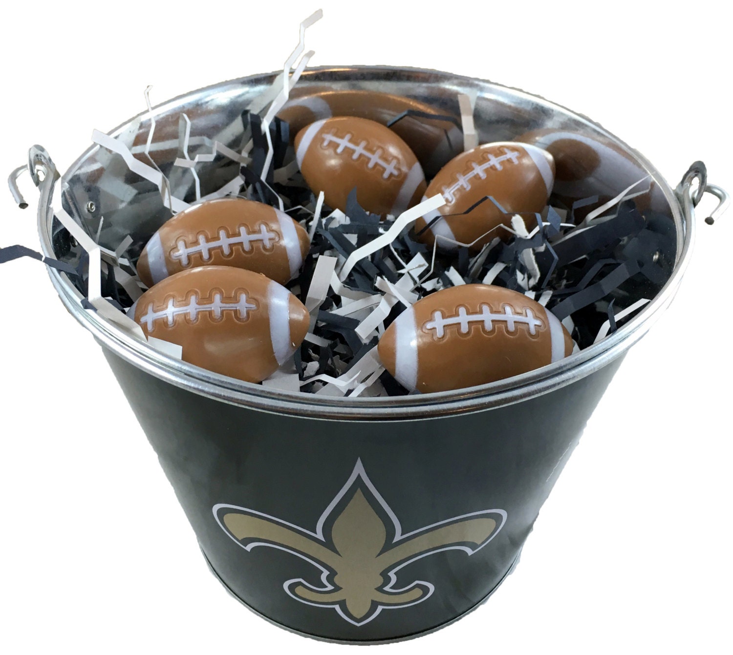 New Orleans Saints Easter Basket NFL with Football Eggs and