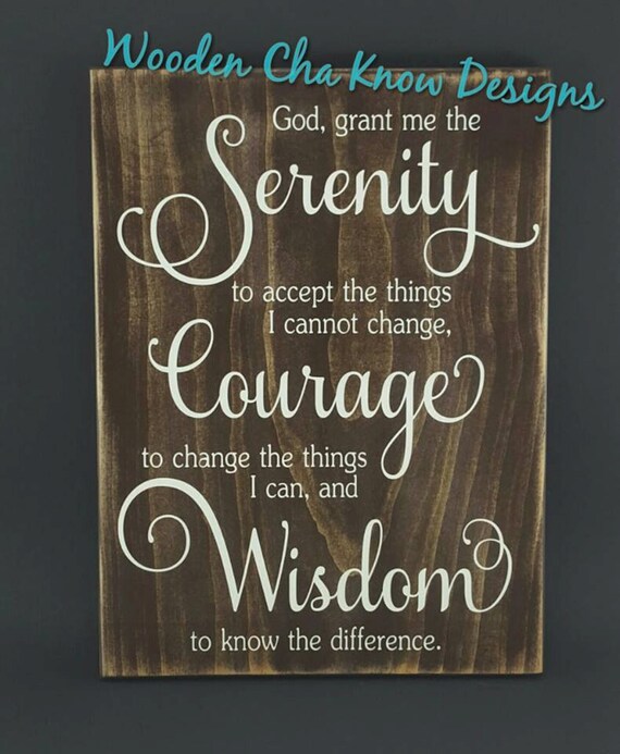 Serenity Prayer Wood Sign
