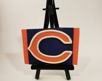 Chicago Bears NHl Polymer Clay Figurine on Mini Easel
