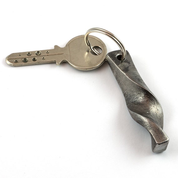 Wrougth iron keychain blacksmith made iron gift