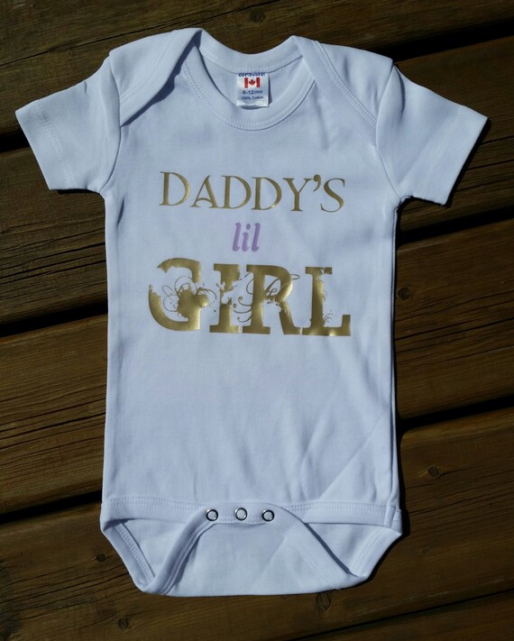 Daddy's lil Girl Onesie Bodysuit Newborn Baby Girl