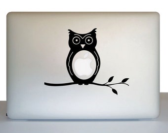 Owl decal for laptop - owl sticker for laptop - gift for student