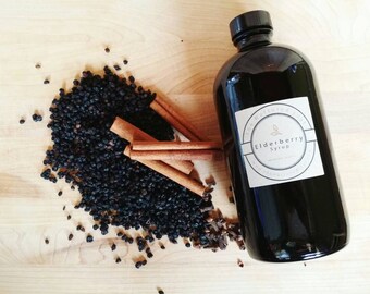4 oz Organic Elderberry Syrup // Elixir // Immunity Booster // Cold & Flu Remedies // Handcrafted Wellness