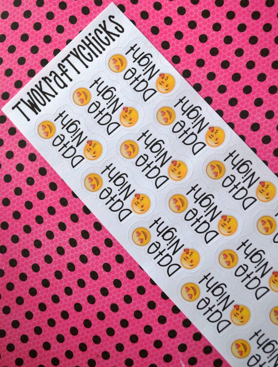 18 Date Night Emoji Planner Sticker