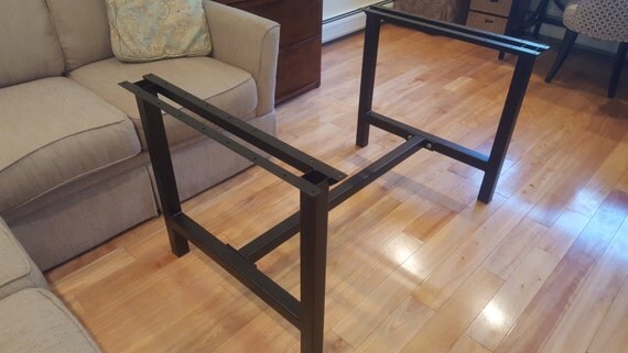 Metal Table Legs with cross bar brace H 2 Steel table