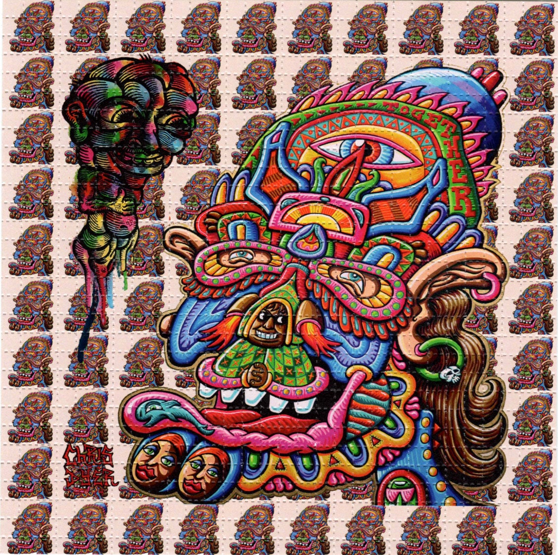 Feedback From Beyond by Chris Dyer BLOTTER ART perforated