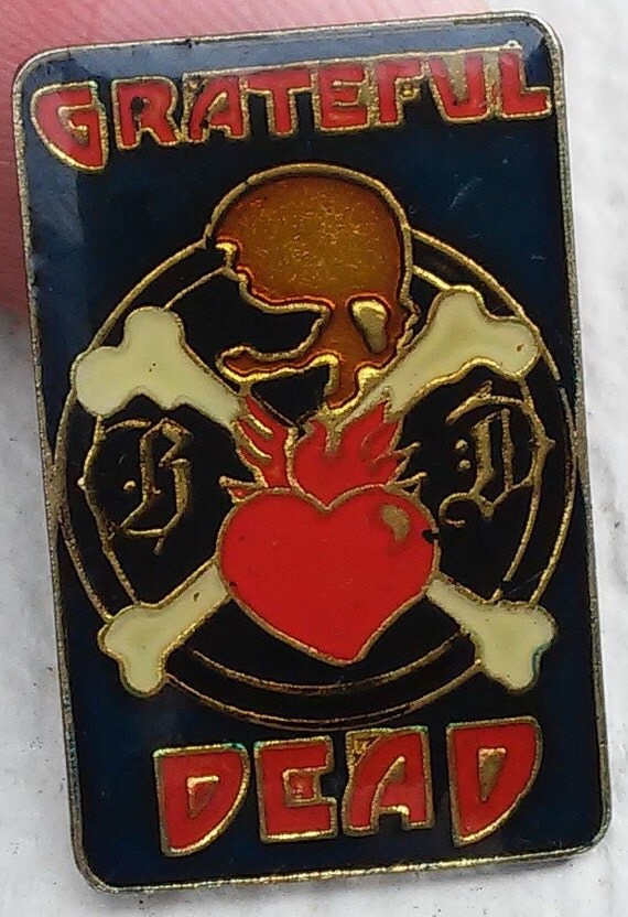 Excellent Grateful Dead Pin Enamel Rock Punk Brooch Vintage