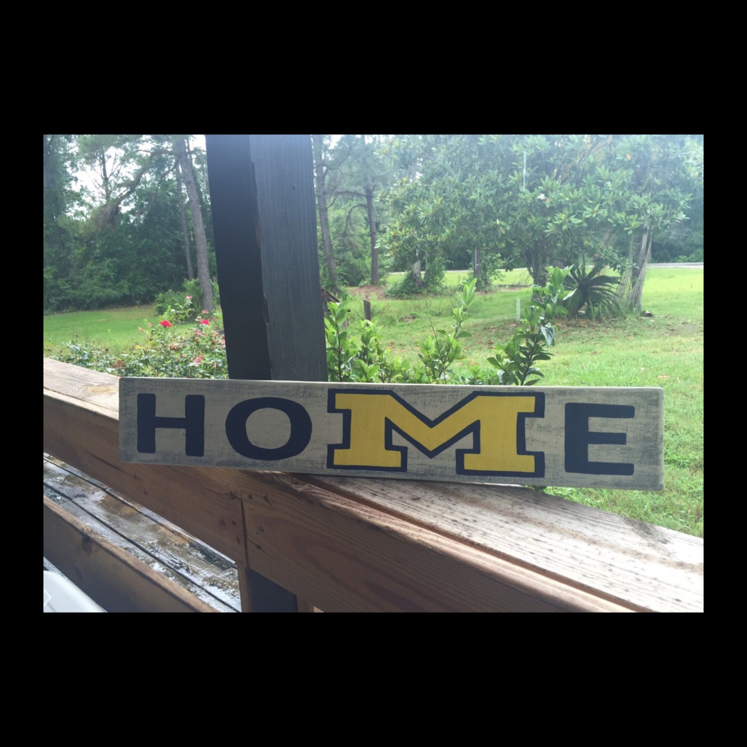 Michigan Football Sign Home Sign Michigan by CountryClutterHome