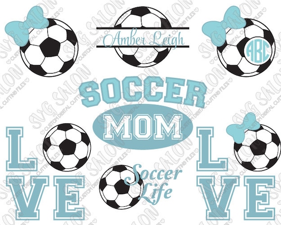 Download Soccer Mom / Soccer Life Circle And Split Monogram by SVGSalon