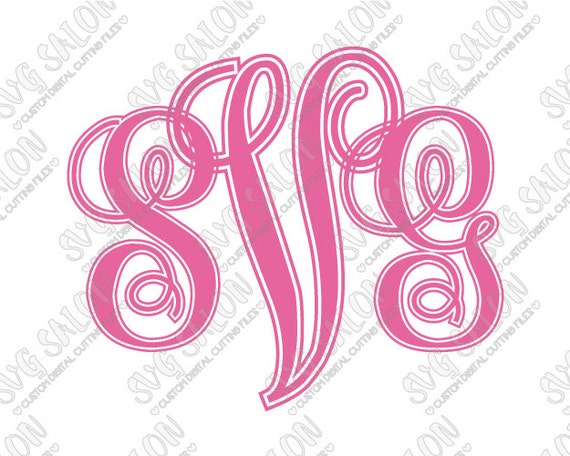 Download SVG Outline Vine Monogram Font Cutting File Set in Svg by SVGSalon