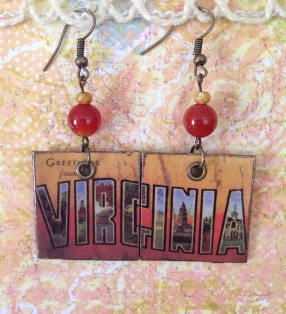 decoupage box cereal Cardboard Up Earrings Cycled Cereal Virginia Postcard Box