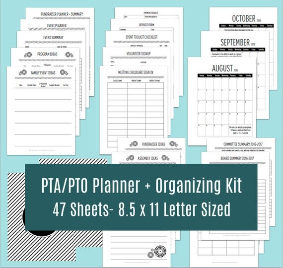 PERFECT PTA / PTO Planner &amp; Organizing Kit by StreamlinedLiving