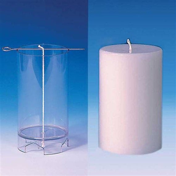 Pillar Candle Mold. Flat Top Polycarbonate Candlemaking Mold