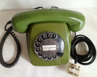 Vintage 1978 Rotary Dial Desk Telephone "DFG". Made in 1978.