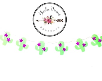 Cactus Garland // Cactus Banner // Cactus Party // Cactus Decor