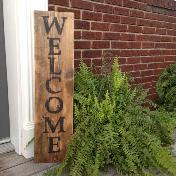 Wooden Welcome Sign 3ft Sign by KayZCustom on Etsy