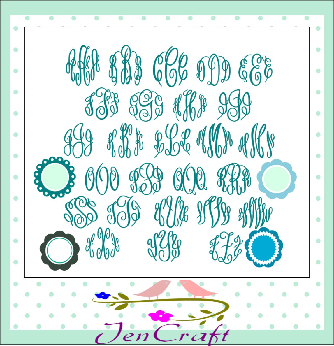 Download Master Circle Monogram font SVG , DXF, EPS, Jpg. Free ...