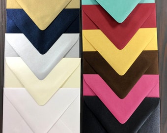 7.5 x 5.5 (A7.5) Metallic Envelopes - Euro, Pointed Flap