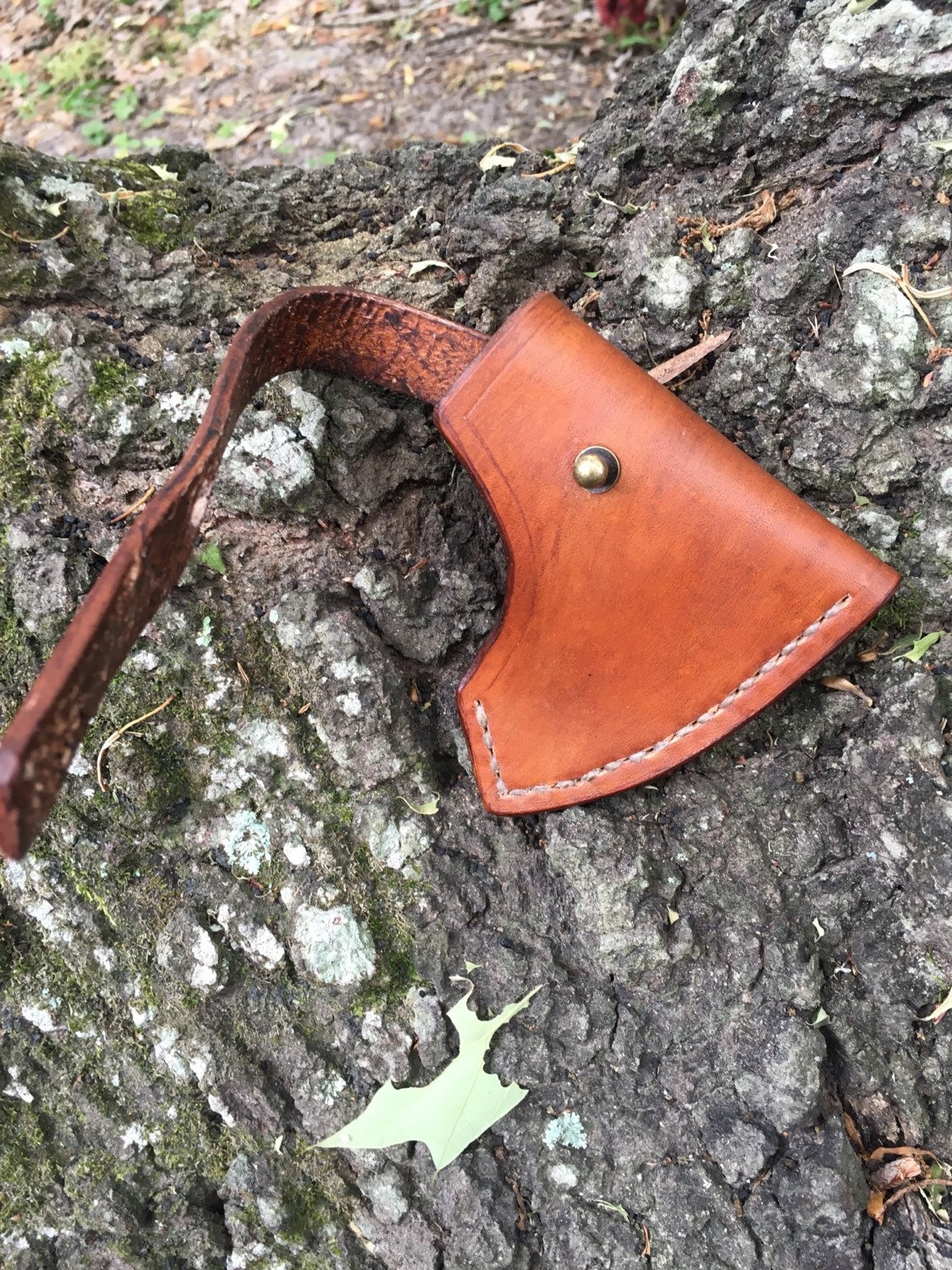 Axe mask axe sheath Leather sheath belt by CarterandSonForge