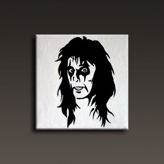 Alice Cooper silhouette painting